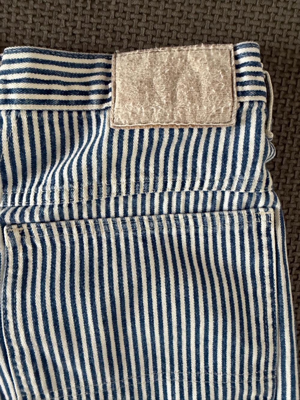 Marithe Francois Girbaud Pinstripe Denim Shorts 33 Vintage Hickory Stripe Jorts - Picture 8 of 13